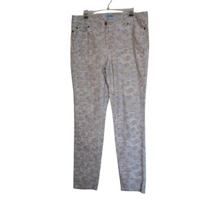 J. McLaughlin Lexi Boa Print Midrise Stretch Jeans Women's Sz 14